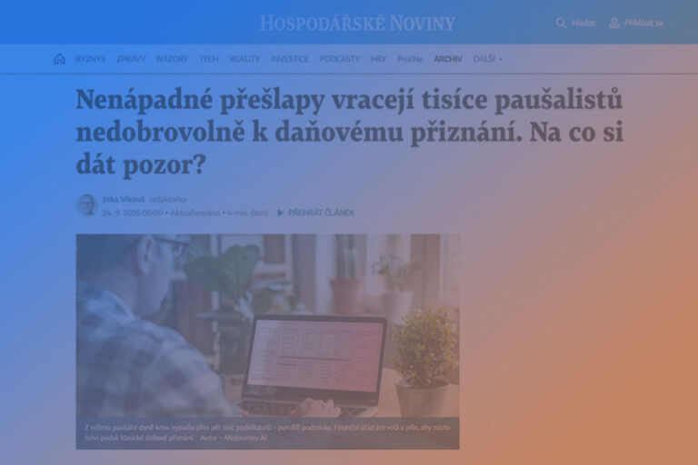 Myslíte, že máte s paušálem klid? Jeden přehlédnutý příjem může vrátit daňové přiznání do hry